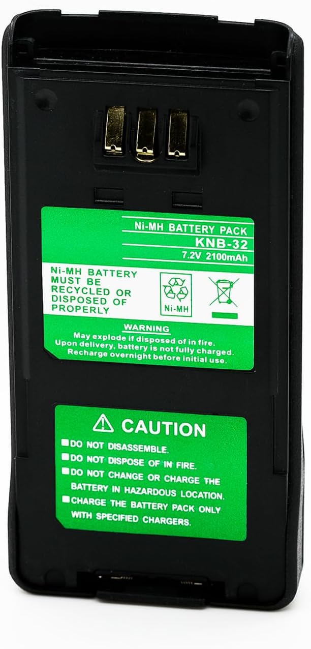 ExpertPower® 7.2V 2100mAh NiMH Two-Way Radio Battery for Kenwood KNB-31 KNB-31A KNB-32N TK-2180 TK-2180K TK-2180K2 TK-3180 TK-3180K TK-3180K2 TK-5210 TK-5210K 2-Way Handheld Walkie Talkie Replacement
