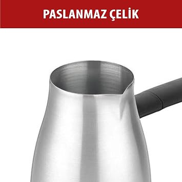 Sinbo SCM-2967 İnox Elektrikli Cezve – 6 Fincan Kapasiteli, Paslanmaz Gövdeli Türk Kahve Makinesi