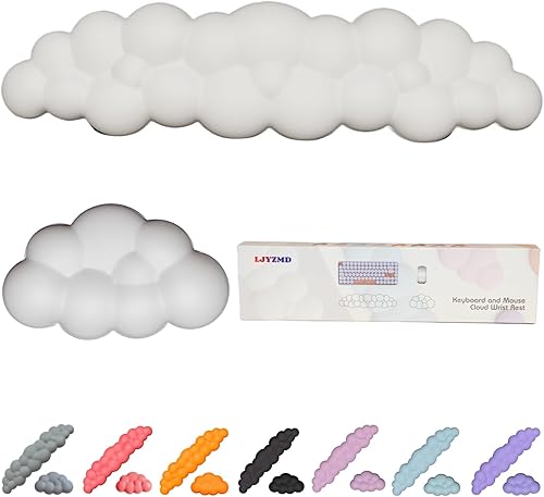 Cloud - Reposamuñecas para teclado y mouse con reposamuñecas para teclado y mouse en la nube, bonito reposamuñecas en la nube para facilitar la