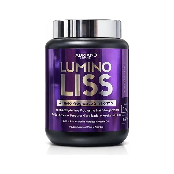 Lumino Alisado Progresivo Sin Formol - Adriano Cosmeticos 1Kg - 35.2 Fl Oz