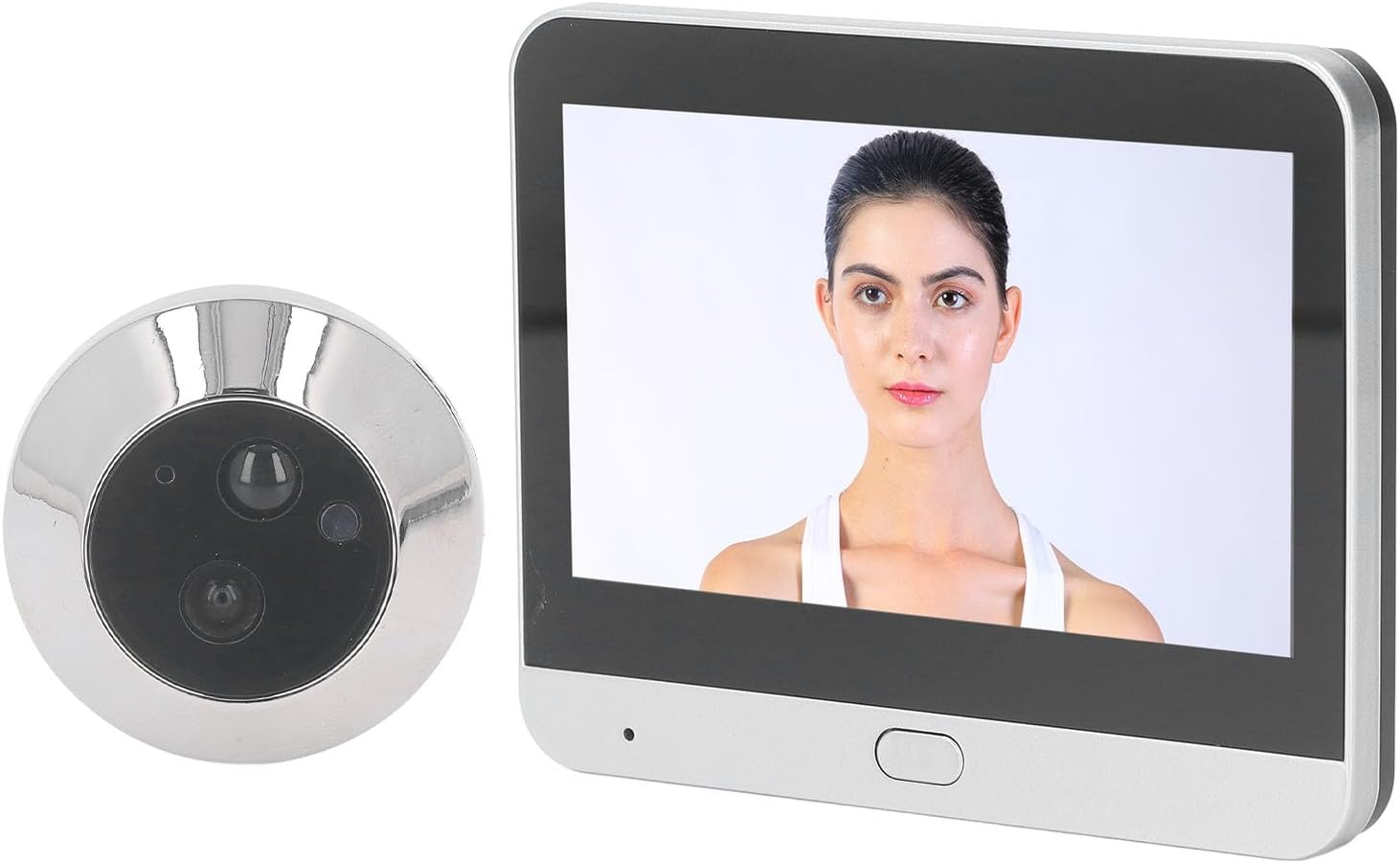 Yunir Door Peephole Camera, 4.3 Inch Two Way Intercom Noise Reduction Doorbell Camera, 1080P Night Vision Video Door Viewer with Motion Detection, 120° Wide Angle, 5000mAh