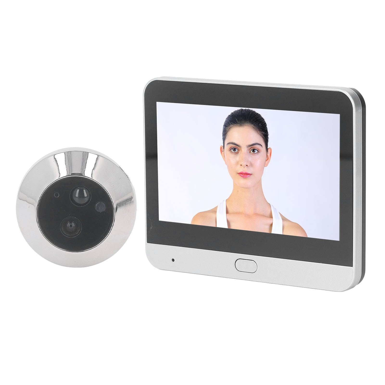 Gonetre Drahtlose Gucklochkamera mit 1080p HD und 120° Weitwinkel | PIR-Bewegungserkennung, Integrierter 5000-mAh-, 4,3-Zoll-IPS-LCD-Monitor, Unterstützt Türstärken von 35–120 Mm