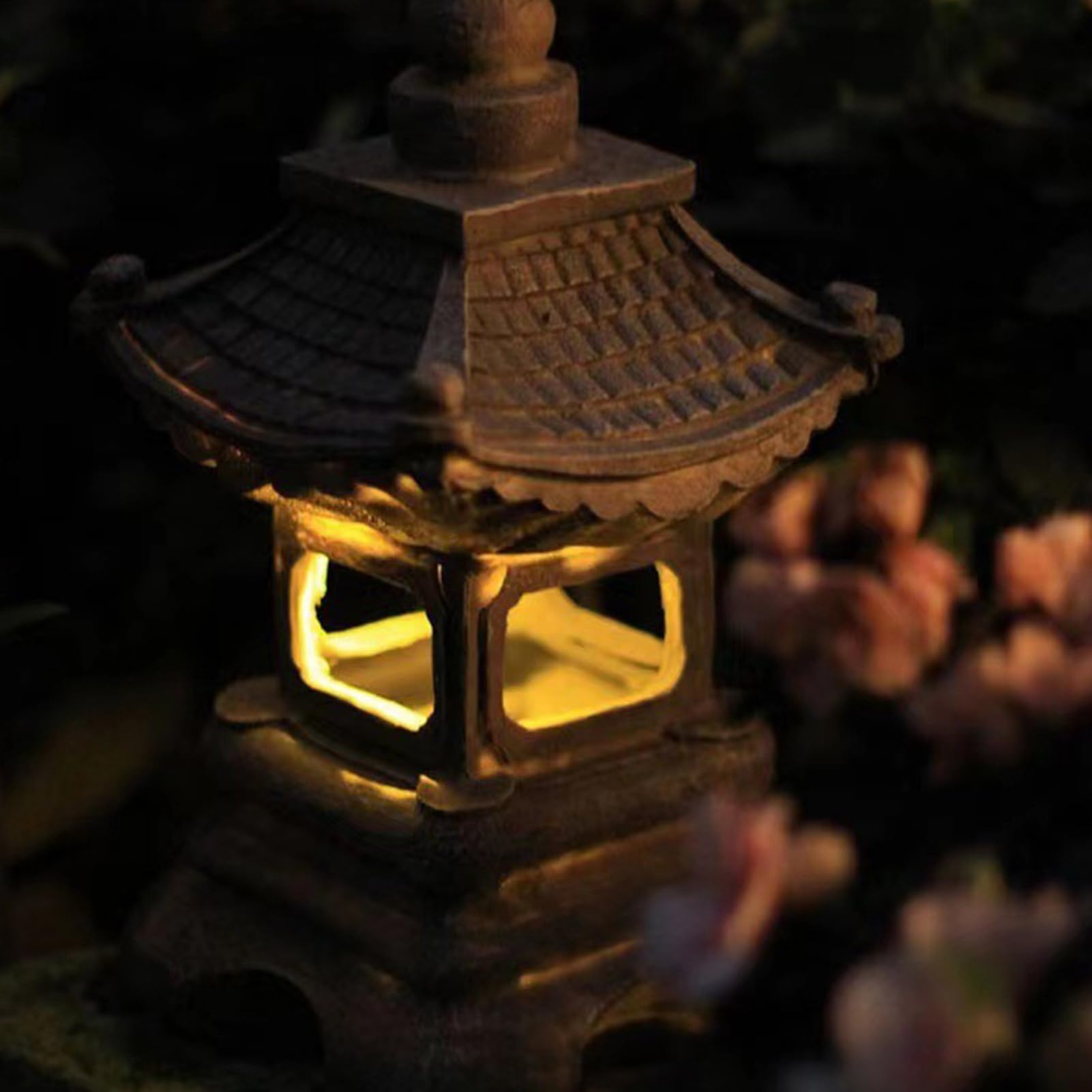 Solar-Weglicht – Palast-Lampe, solarbetriebene Laterne, Outdoor-Zen | Dekoration, Villa-Nachtlicht, Solarleuchten, Wege, Terrasse, Hof, Garten, Hof, Gartendekoration,