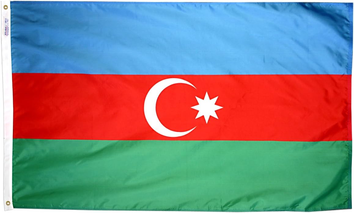 Annin Flagmakers Azerbaijan Flag USA-Made to Official United Nations Design Specifications, 4 x 6 Feet (Model 973708)