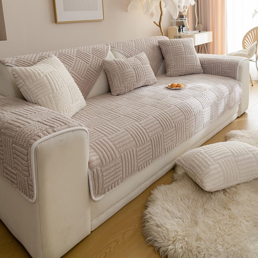 BOLUXIU Anti Slip Sofa Cover, L Shape Sofa Protector, Stain-Resistant & Scratch Guard for Cats & Dogs