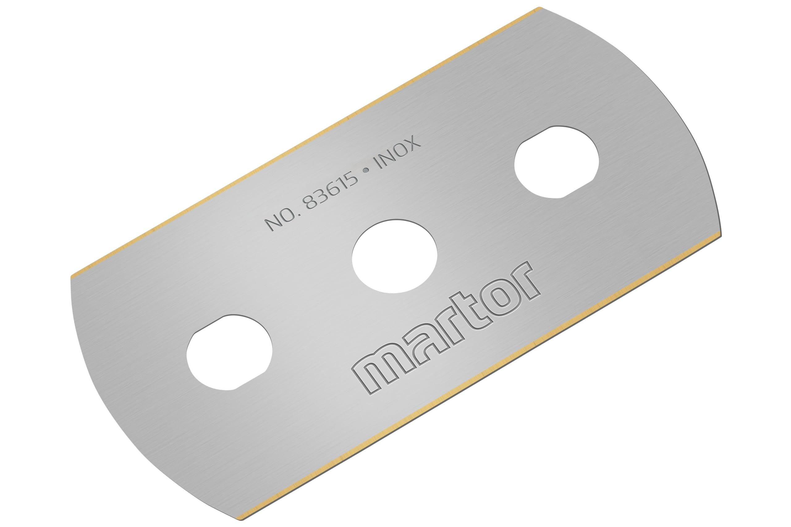 MARTOR 500x Hoja industrial redondeada, TiN, inoxidable, 4 filos | Aceite apto para alimentos, cúter, SECUMAX MOBILEX & SNITTY, industria, No. 83615.35