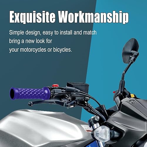 Miniatura 7 de Empuñaduras para manillar de motocicleta, empuñaduras de goma de 0.786 pulgadas y 0.944 pulgadas, agarre cómodo antideslizante, agarre de manillar