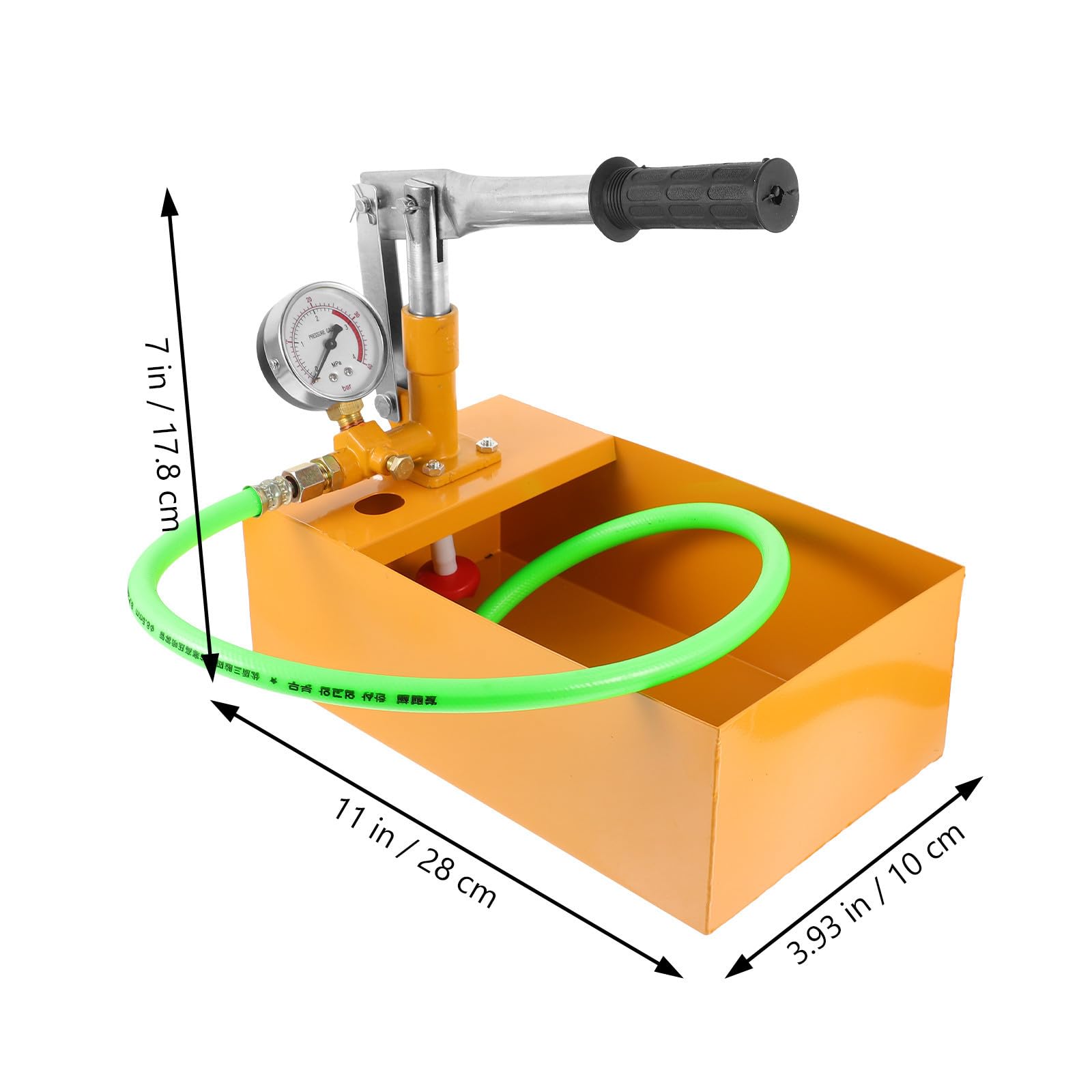 Bomba de Prueba de Presión Manual de 40kg para Agua y Aceite Hidráulico, Dial Grande y Visualización Clara, Adecuado para Uso Industrial y Color Aleatorio Varios estilos