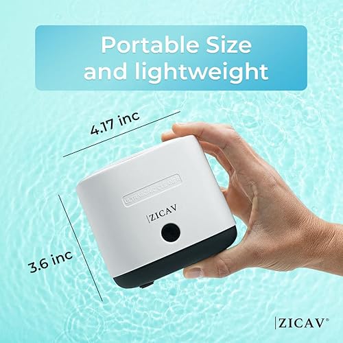 Miniatura 4 de ZICAV Limpiador dental ultrasónico profesional - Máquina limpiadora de dentaduras para retenedores, protector bucal, alineador - Retenedor limpiador