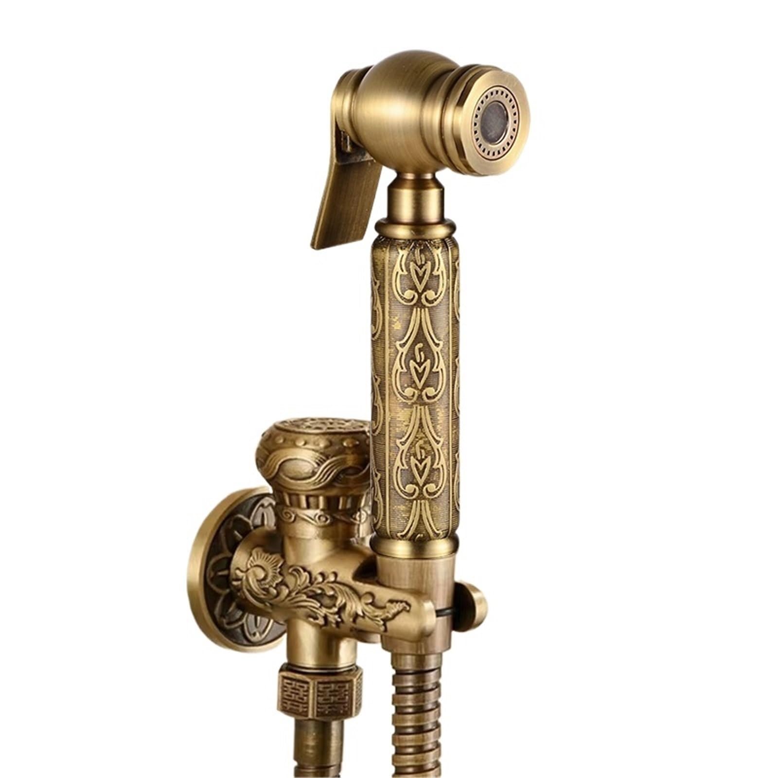 Spruzzatore for bidet portatile in ottone antico