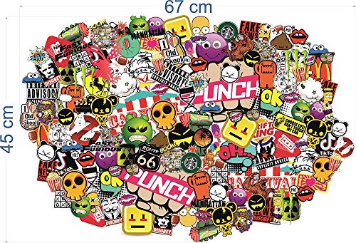 BOARA emoji muursticker, wandafbeeldingen tatoo, wandtattoo 1 vel patroon 650 mm X 450 mm