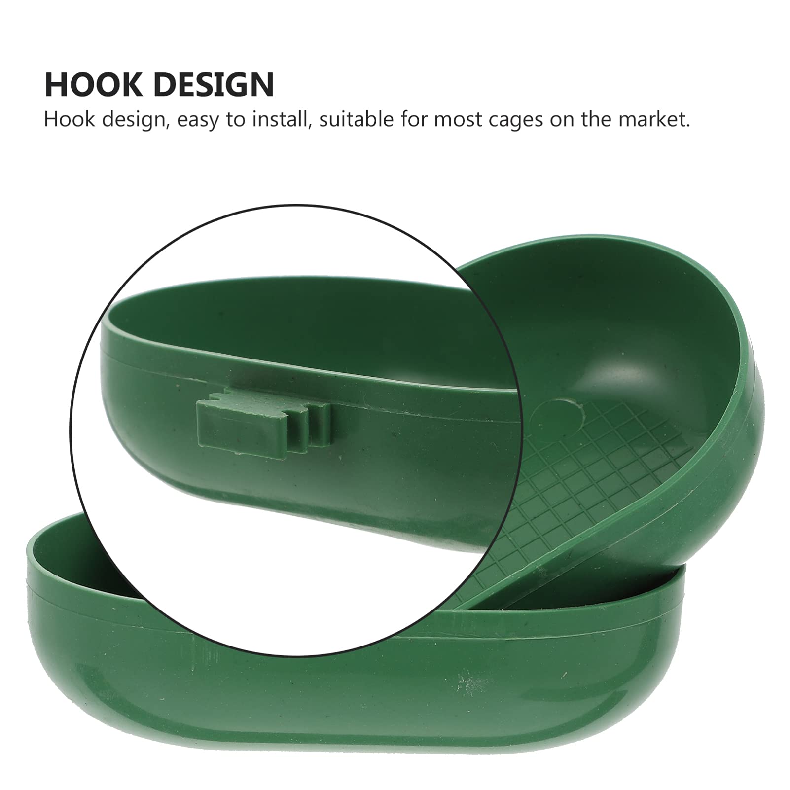 balacoo Bird Shower Basin with Hook for Small Birds Parrot Bath Tub 4.52X2.75X1.18In Easy Installation Bird Bath for Parakeets Finches Canaries Cage Accessories - image 8