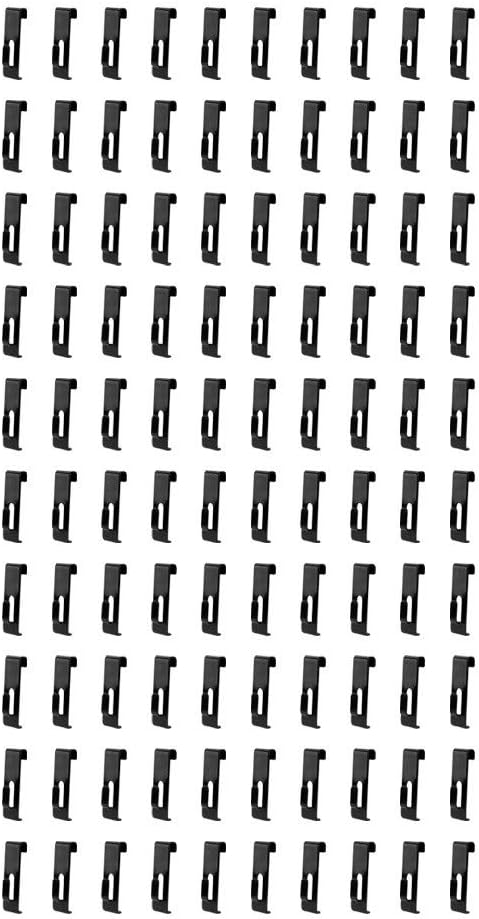 100 PCS Gridwall Utility Hook Grid Wall Panel Display Picture Notch Black