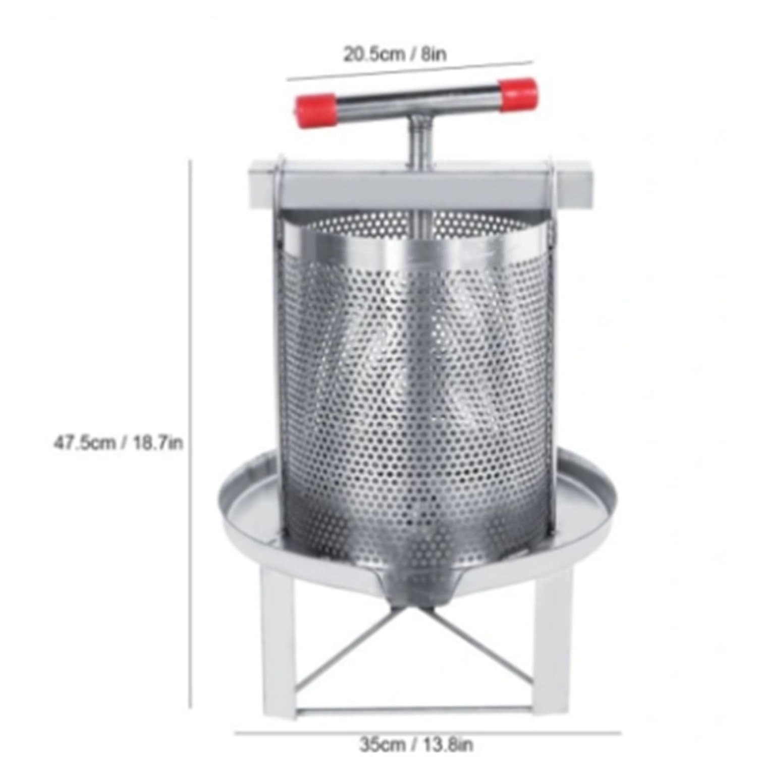 Beekeeping, Small Stainless Steel Household Honey Press, Juicer,for Beekeepers