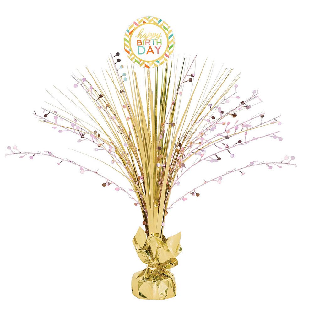(PKT) 1 Confetti Fun Spray Centrepiece 46cm