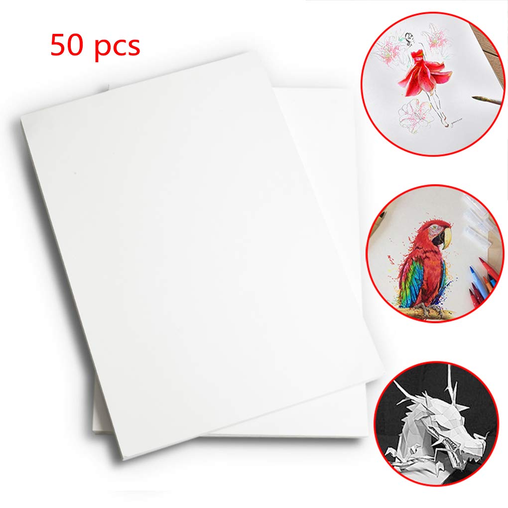 Papier Bord Déchiré Main - 50 Feuilles 200g/m² Jaune Clair - Art Aquarelle & Calligraphie