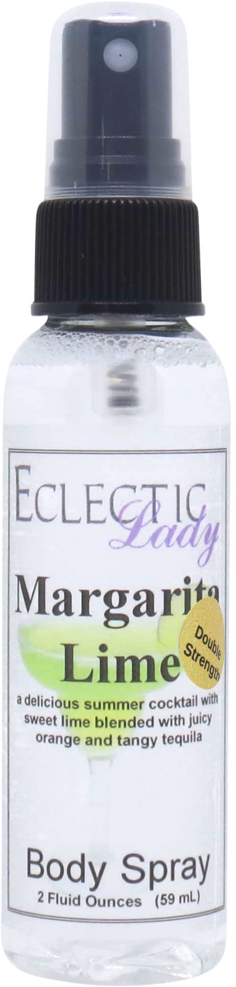 Eclectic Lady Margarita Lime Body Spray, Double Strength, 2 ounces, Body Mist for Women with Clean, Light & Gentle Fragrance, Cologne with Soft, Subtle Aroma For Daily Use
