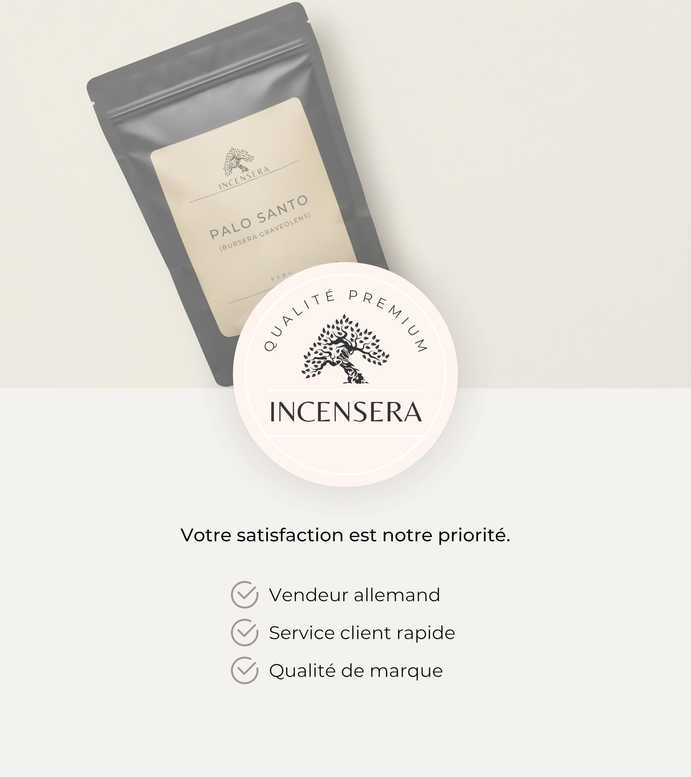 Incensera Bois de Palo Santo 8 Bâtons d'Encens Naturel 10 cm Purification Maison Méditation Aromathérapie