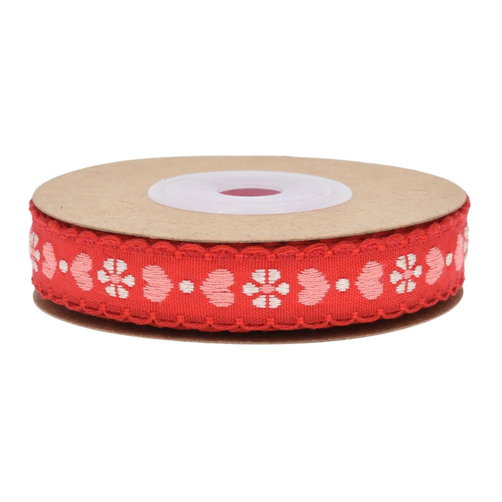 Buxuaaaa Day Ribbon Flower Heart Ribbon 5Yard for Valentines Day Gift Wrapping Wedding Decorations Wreath Craft Wedding Love Heart Tape