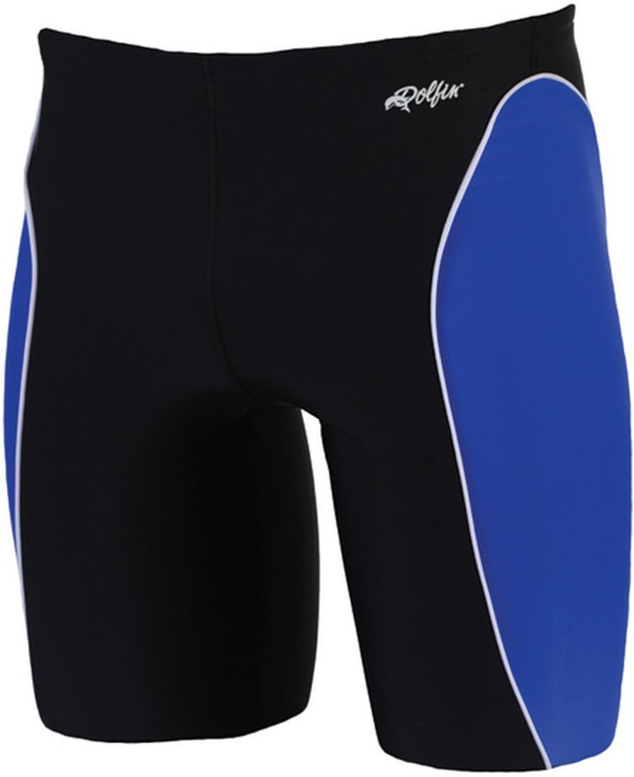 Dolfin Men's Color Block Team Panel Jammer Black/Royal/White 28