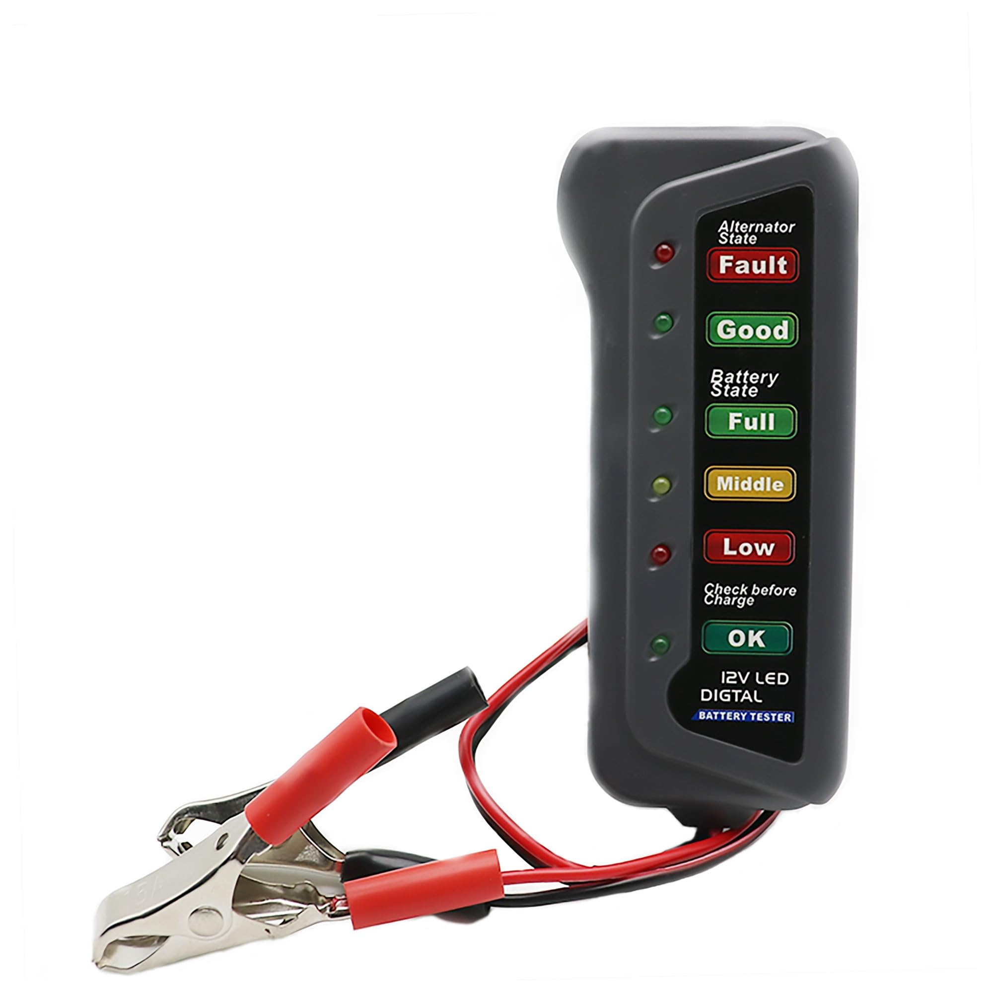 Mini 12V Car Battery Tester Digital Alternator Tester 6 LED Lights Display Car Diagnostic Tool Auto Battery Tester For Car Motor Cheerfully