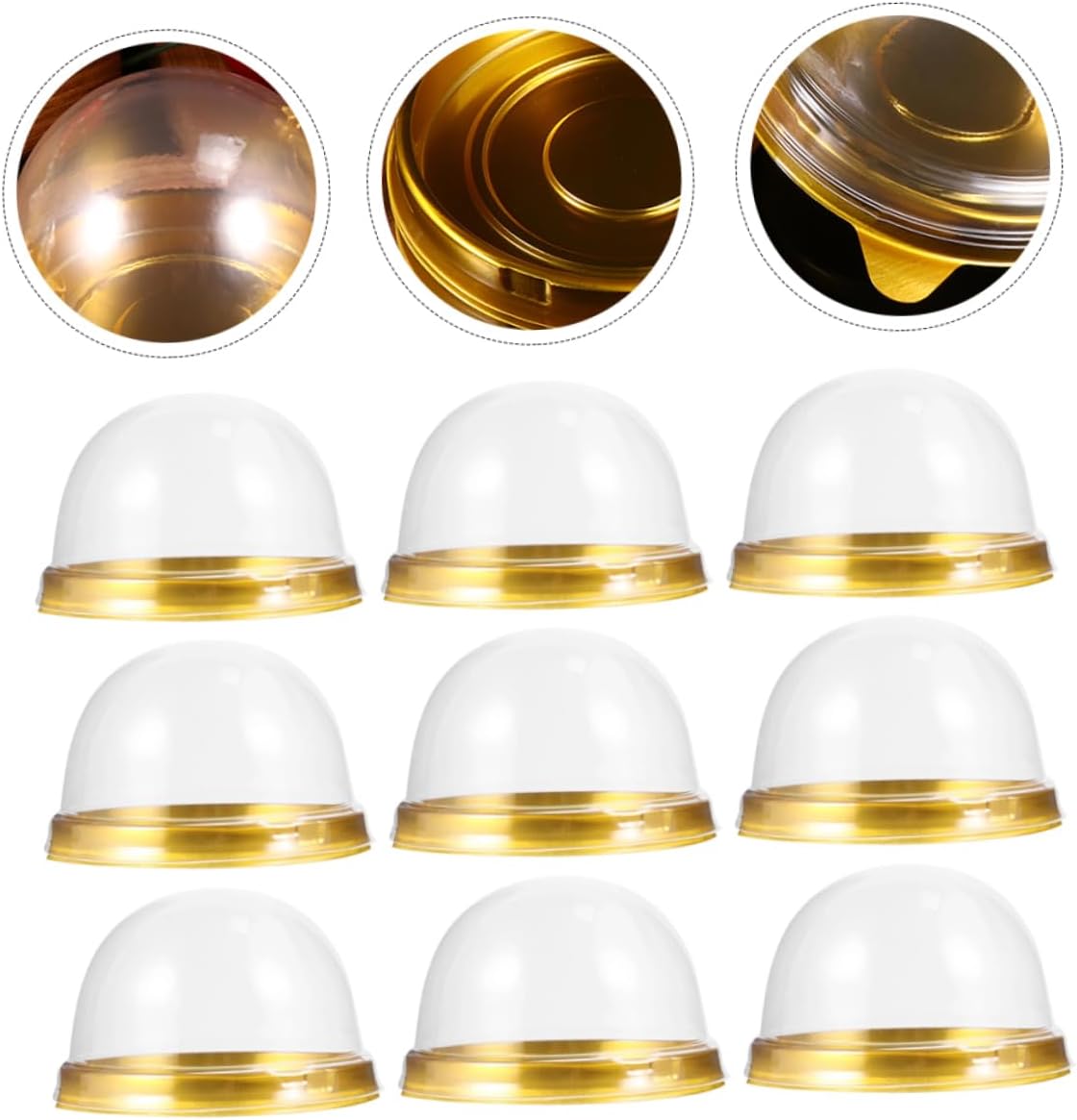PRETYZOOM 150pcs Transparent Moon Cake Packaging Boxes Compact Plastic Holders for Mousse Desserts Baking Accessories for Home Use Parties Dessert Shops