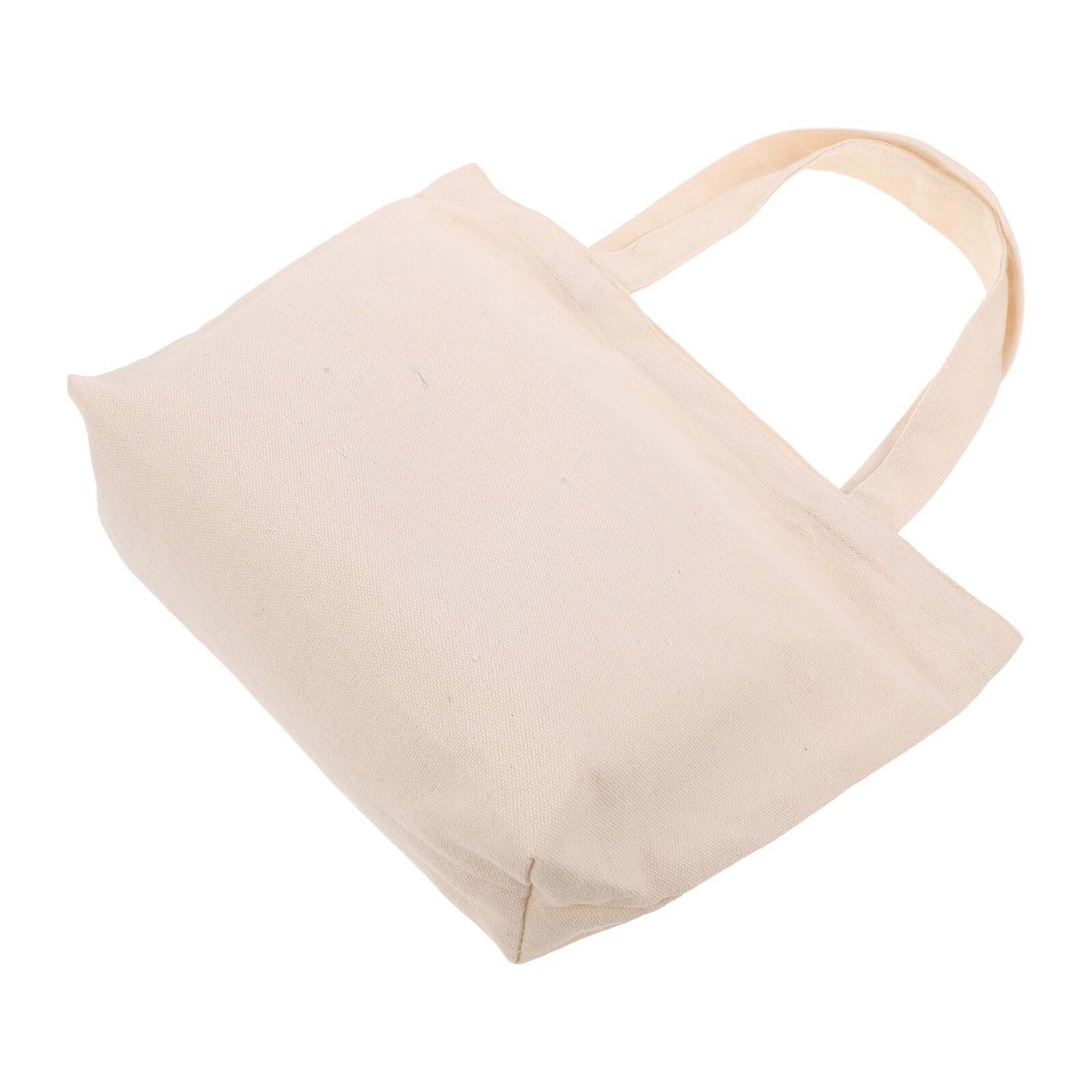 COLLBATH 10 Stück Canvas Tragetaschen aus Baumwolle Kleine Weiße Stofftaschen mit Griffen Wiederverwendbare Segeltuchtaschen für Alltag Reisen und Einkaufen (30x20x10 Cm)