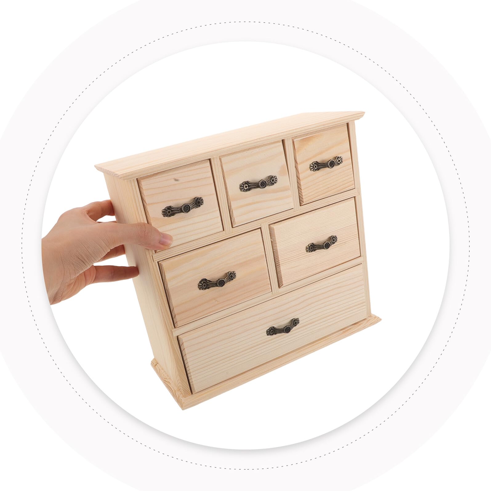 Scrivania in legno con mini cactus per forniture per ufficio cancelleria cosmetici – rete in legno salvaspazio per casa e piccoli spazi di lavoro