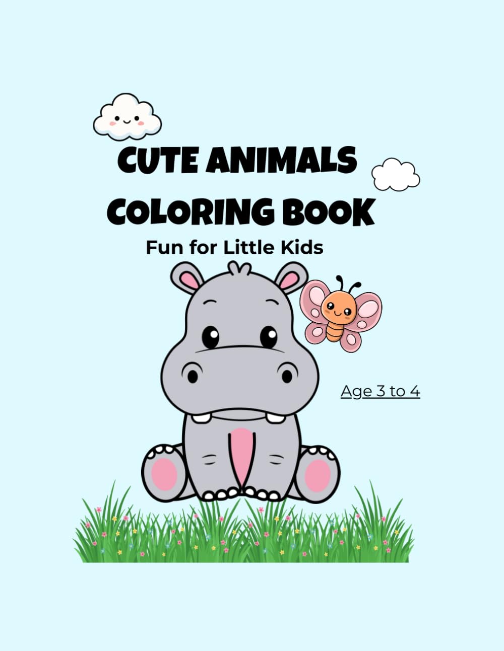 Cute Animals Coloring Book for Little Kids