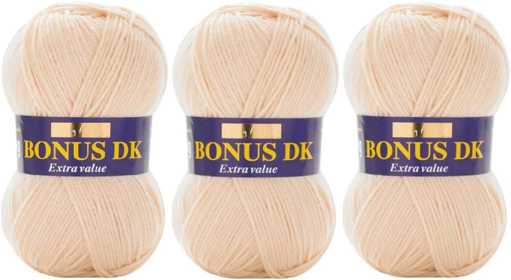 Hayfield Bonus DK - White (961) - 100g - Pack of 3