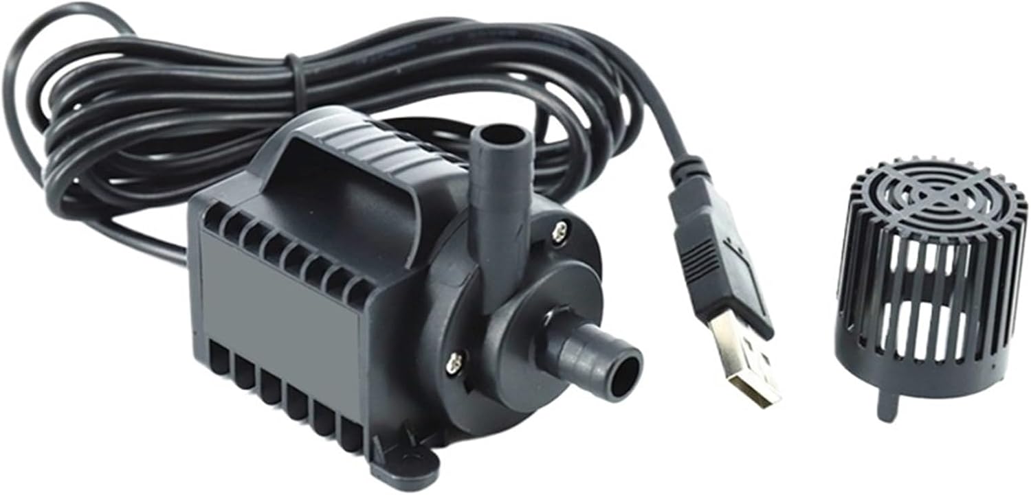 1pcs 5V Submersible Water Pump 0-600L/H Small Fountain Pump 8 Levels Adjustable With 0-7.2Ft Lift USB Charging For Pool