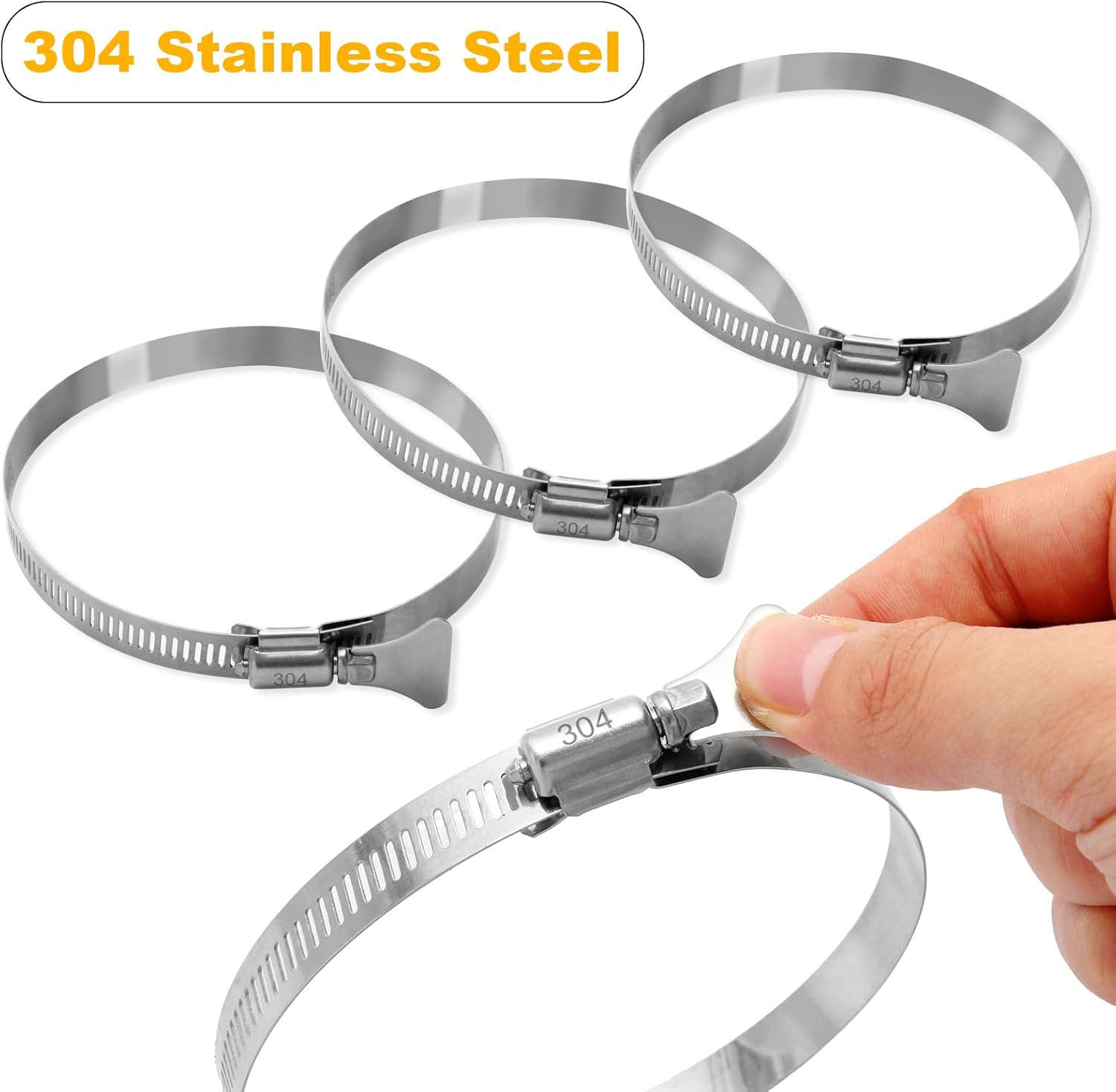 4"x20'Dust Collection Hose(Black Wire),4 Inch Dust Collection Tube with 304 Stainless Steel Hose Clamps,PVC 4 Collector Flexible Tube- Puncture Resistant