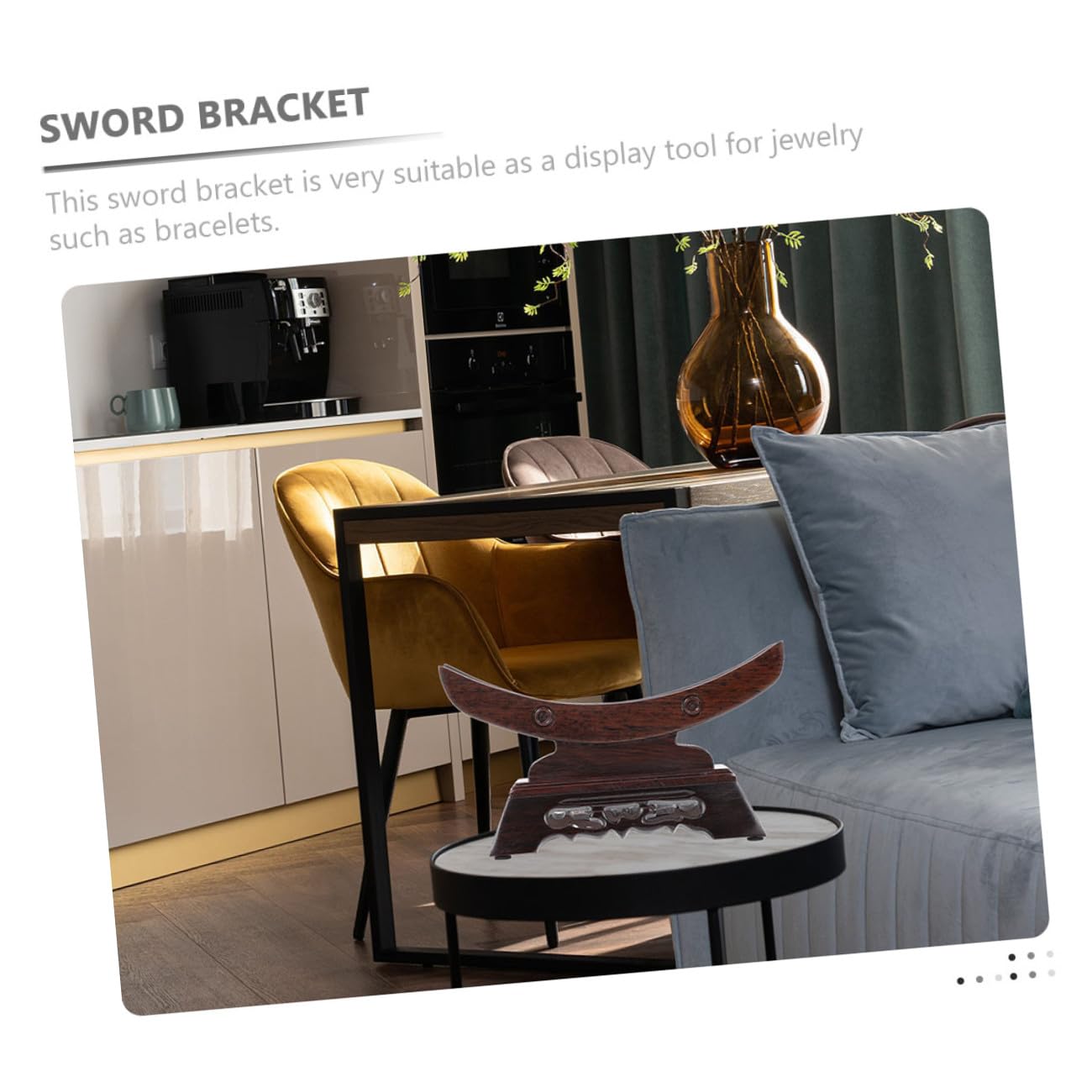 NOLITOY Support Décoratif Simple et Élégant pour Couteaux de Collection Atmosphère Artistique Unique en Bois Précieux , Porte- pour Rangement Domestique