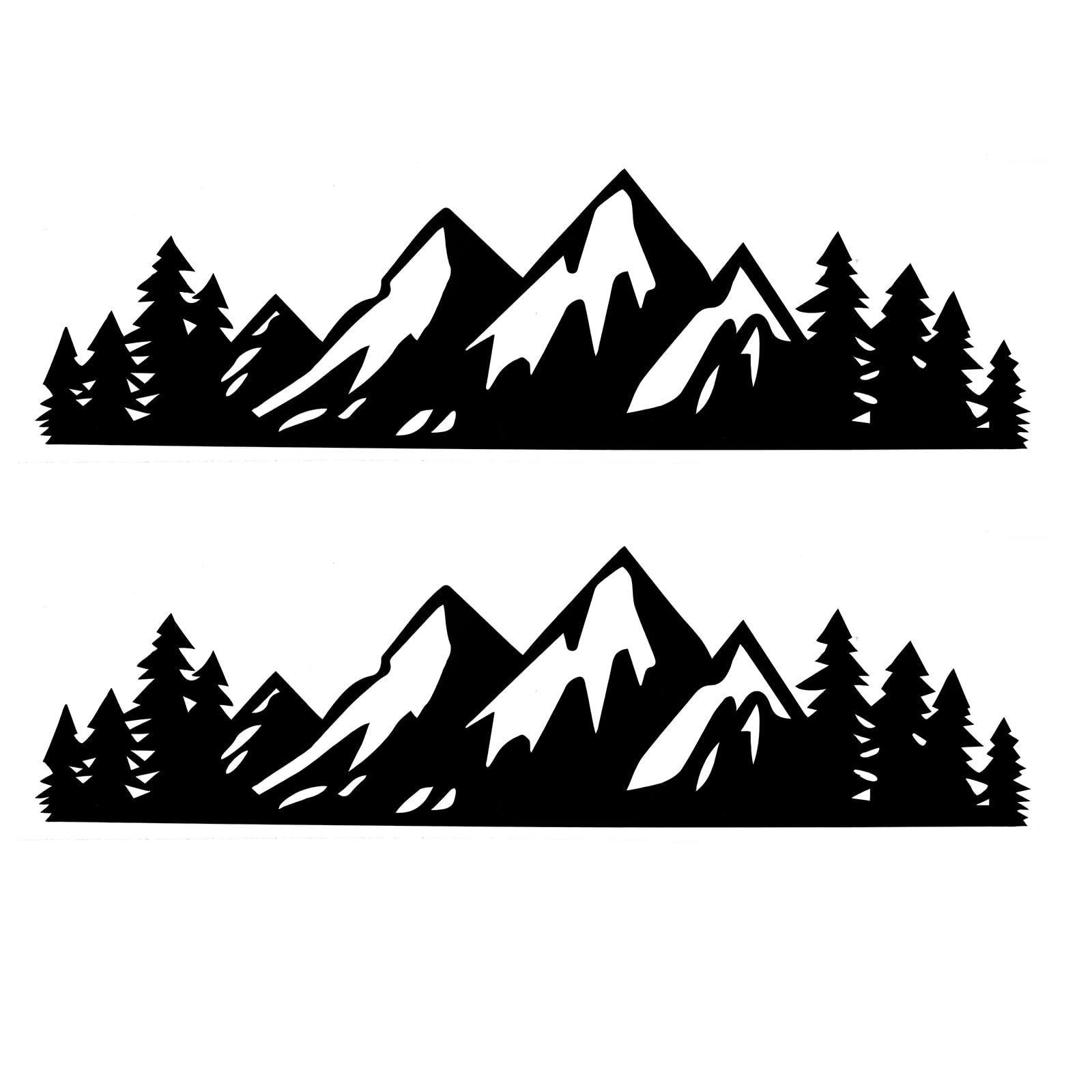 Snow Mountain Tree Stickers for Car, 7 inch Mountains Graphic Logo Decals, Vinyl Mountain Decal for Car Trunk Tailgate Emblem Auto Decoration Accessories Universal for Truck SUV Laptop Wall