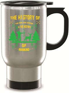 History of Mankind Through Bow and Arrow Gifts Educational Gifts for History Buffs 14oz Steinless Steel Travel Mug