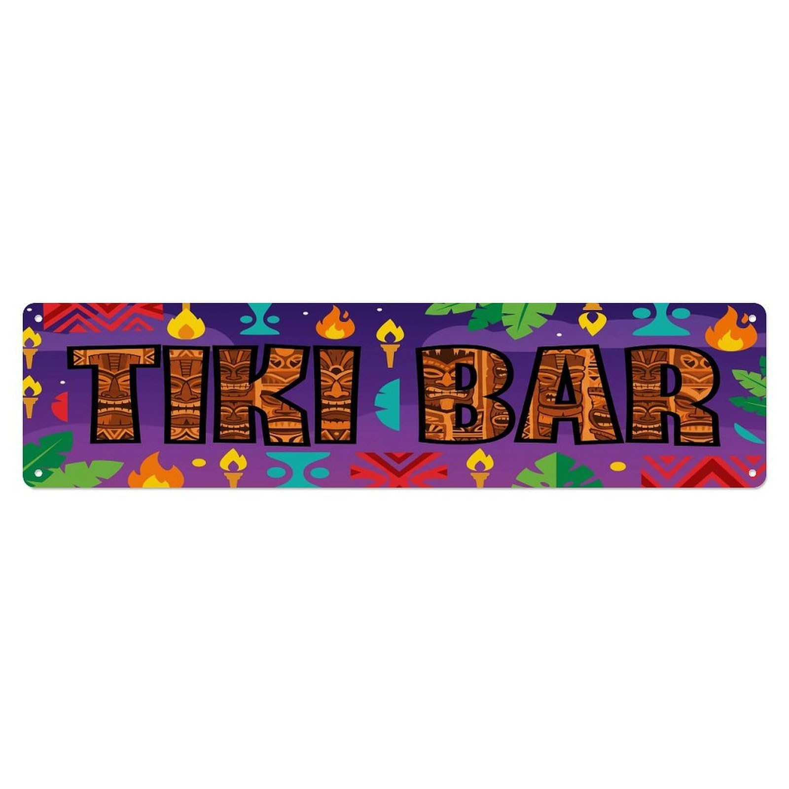 Tiki Bar Outdoor Garden Decor Tropical Beach Bar Tiki Metal Tin Sign