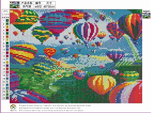 5D Diy Diamond Painting, Full Drill Embroidery Painting Wall Sticker For Wall Decor (Hot Air Balloon, 11.815.7Inch) #TOP1