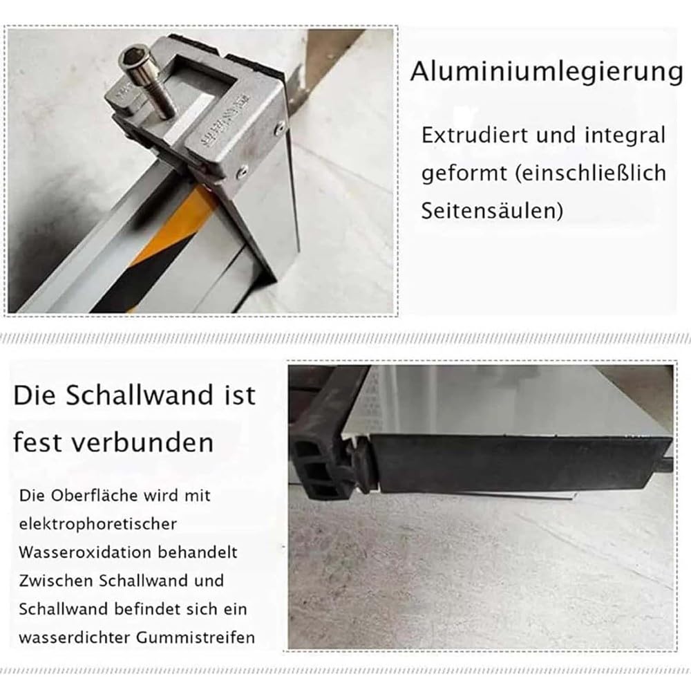 Générique Barrière Anti-Inondation Aluminium Batardeau Anti Inondation Batardeau Portable Réutilisable Barriere Anti Inondation pour Les Entrées de Portails de Garages et de Passages