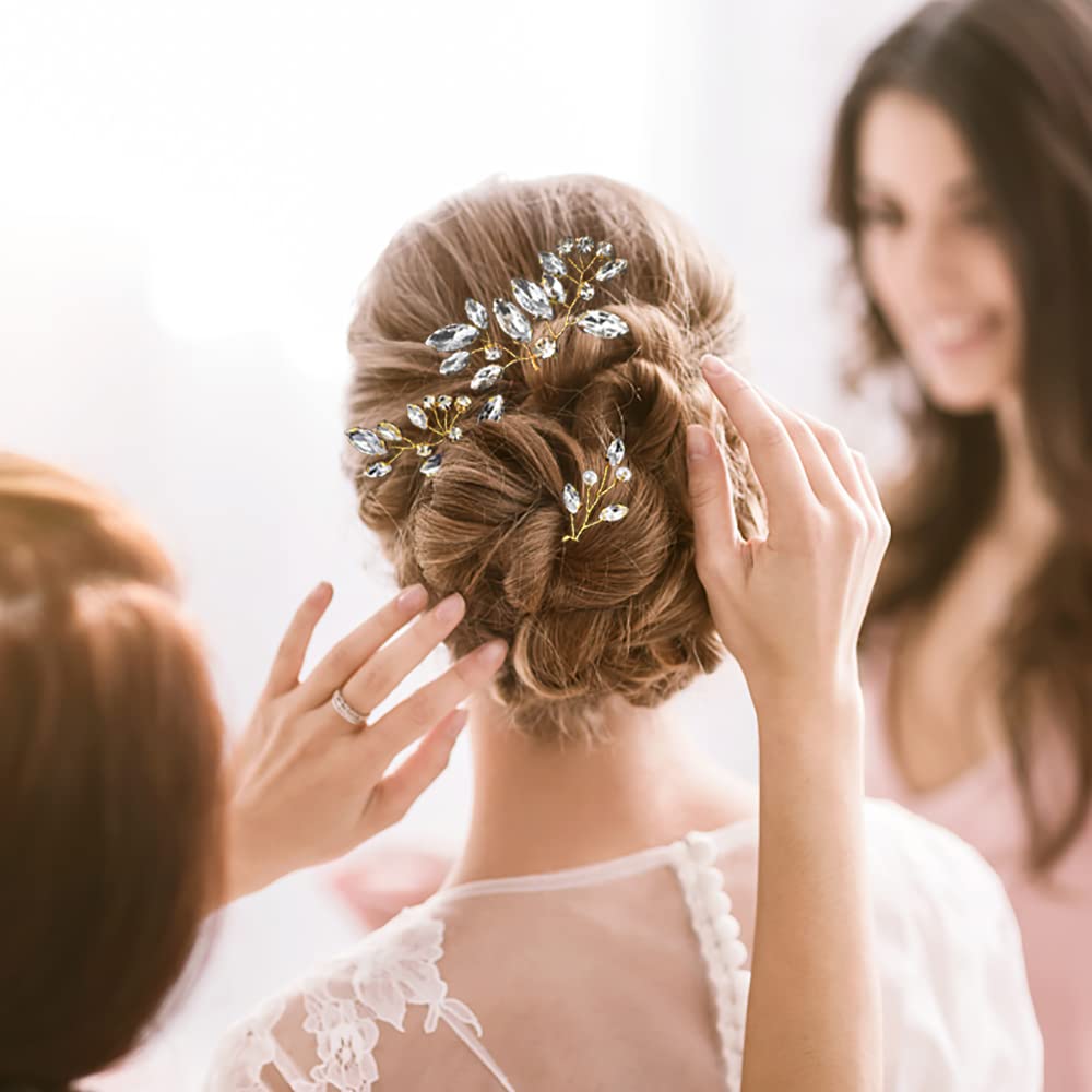 6 Pieces Hair Pins Gold, Hair Accessories Amazon.com : Waydress 6 Pcs Wedding Pearl Hair Pins Floral  main image 3