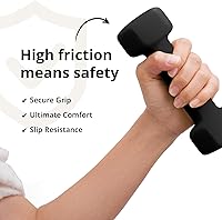Vista 3 de Portzon Mancuernas con Pesos 10 Opciones de Colores Compatibles con Juego de 2 Mancuernas de Neopreno, 1-15 Libras, Antideslizantes, No se Ruedan
