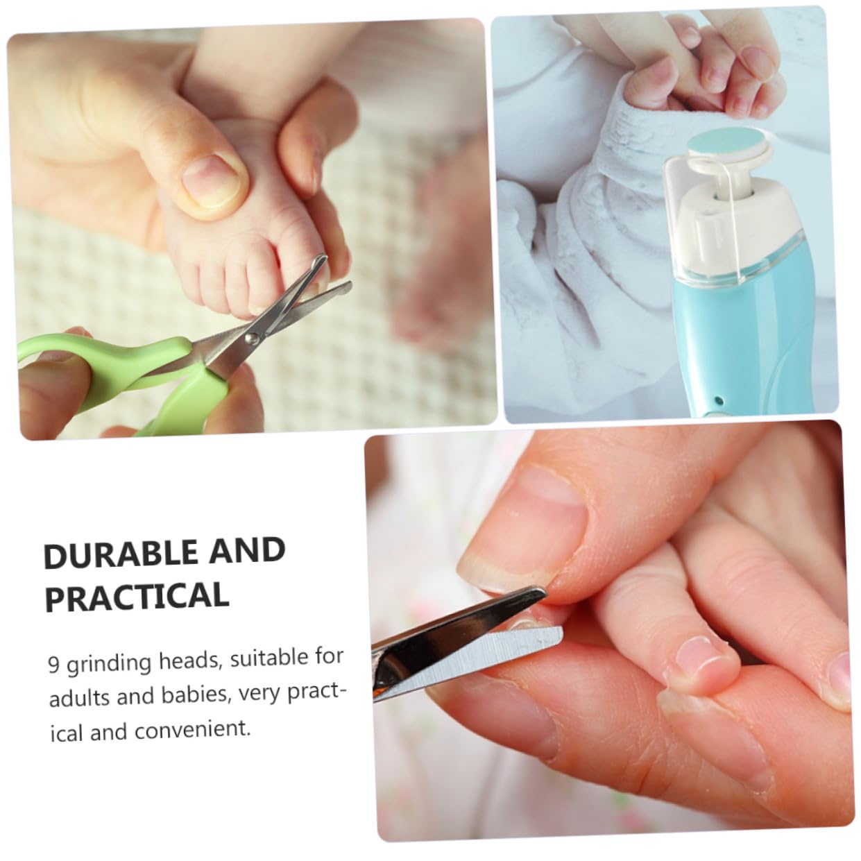 1juego Cortaúñas Eléctrico Para Bebés Usb Recargable Limador De Uñas Silencioso y Luz Led Para Cortar y Pulir Uñas De Recién Nacidos De Forma y Rápida