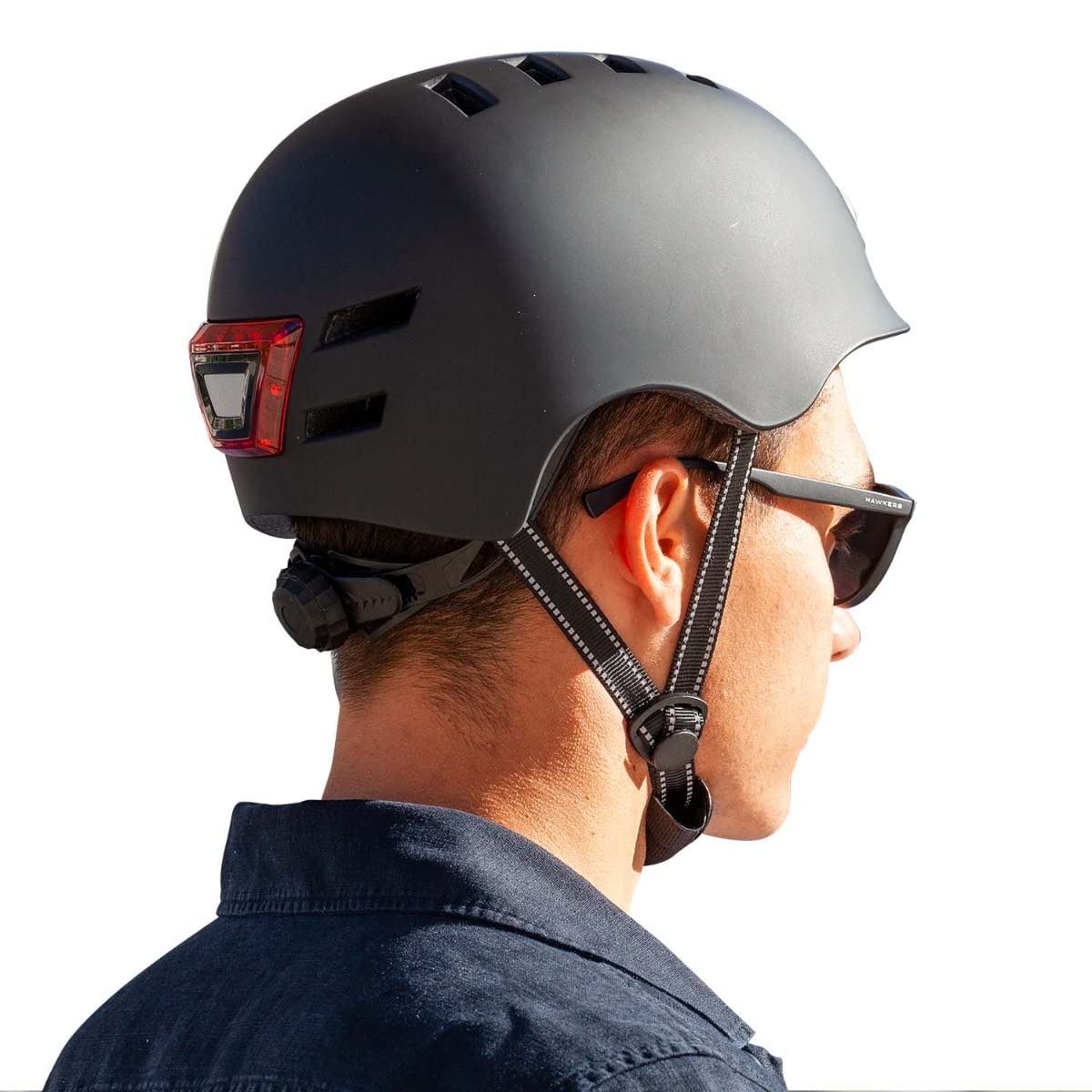 MOLTO LED-Helm mit Front- und Rücklicht für Erwachsene, ideal für Elektroroller, Fahrräder, Roller oder Skateboard, robust und langlebig, funktioniert mit wiederaufladbaren Batterien