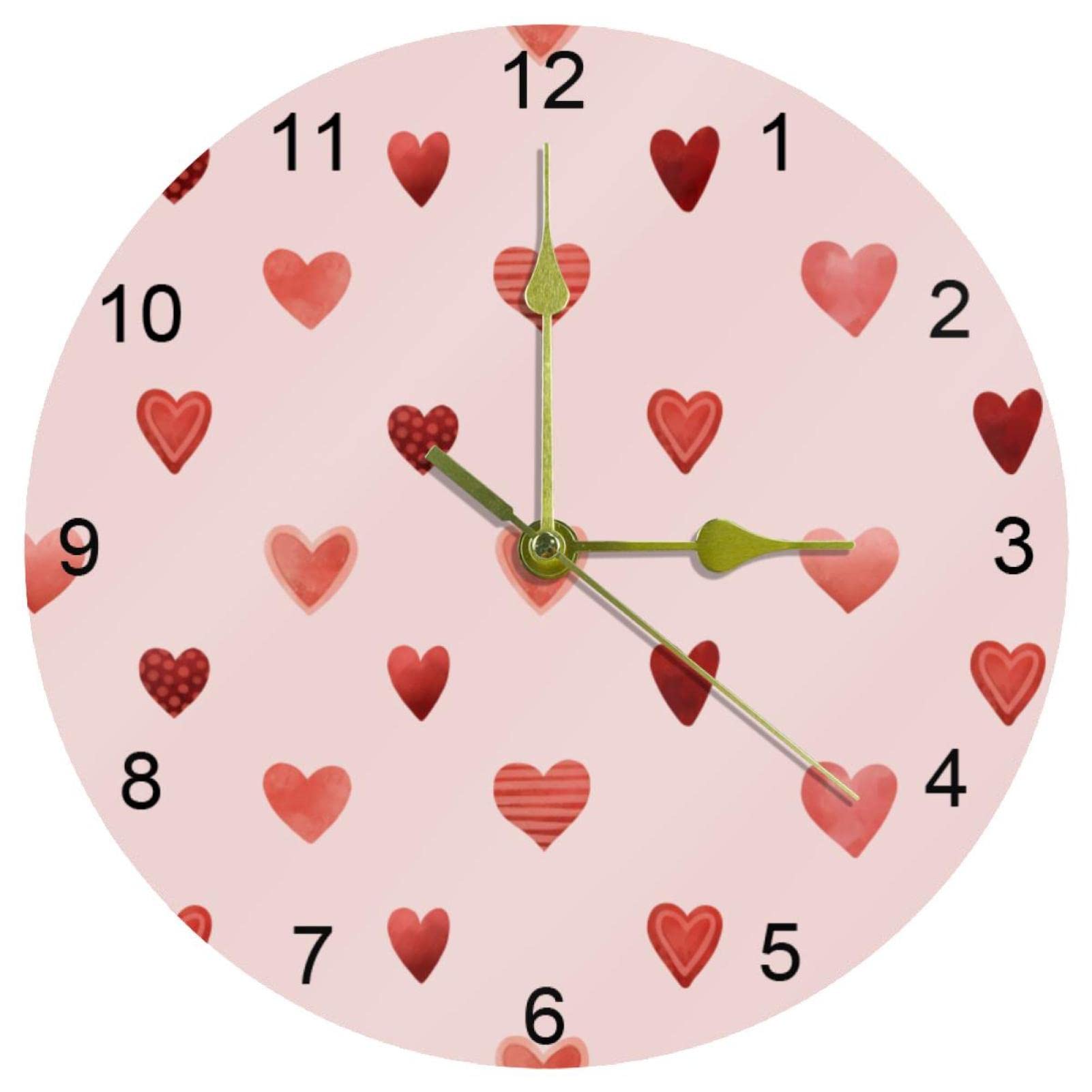 Horloge murale à quartz mécanisme silencieux chiffres arabes pile