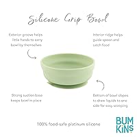 Vista 5 de Bumkins Cuenco para bebé, succión de silicona, para bebés, niños pequeños y niños, destete LED para bebés, esenciales para alimentación, silicona