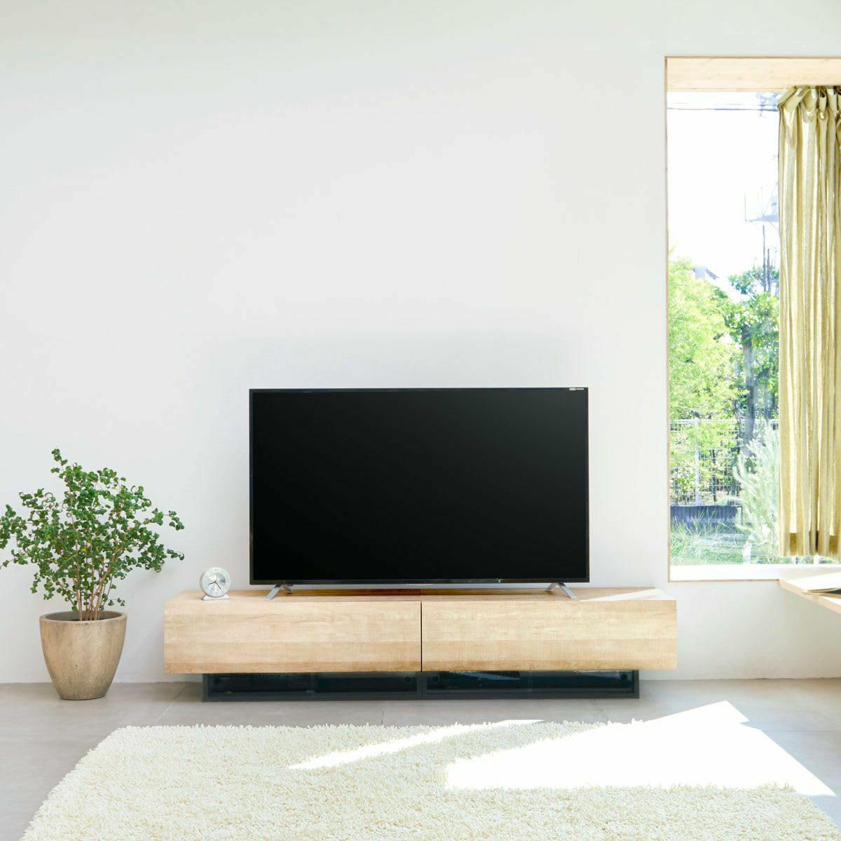 Amazon｜【50-75V 大型テレビ用 】 白井産業 テレビ台 ローボード