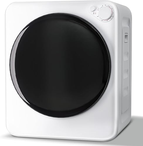 Secadora de ropa portátil eléctrica de 800 W, secadora de ropa de carga frontal de alta gama con bañera de acero inoxidable, 5 modos de control