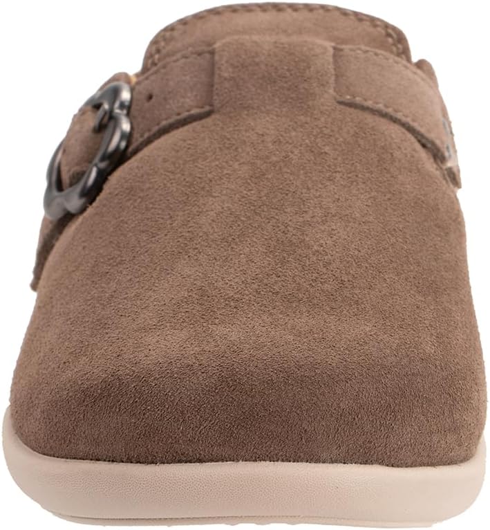 REVITALIGN Women's Solaire Suede Mule, Fossil, 11 Wide - Image 2