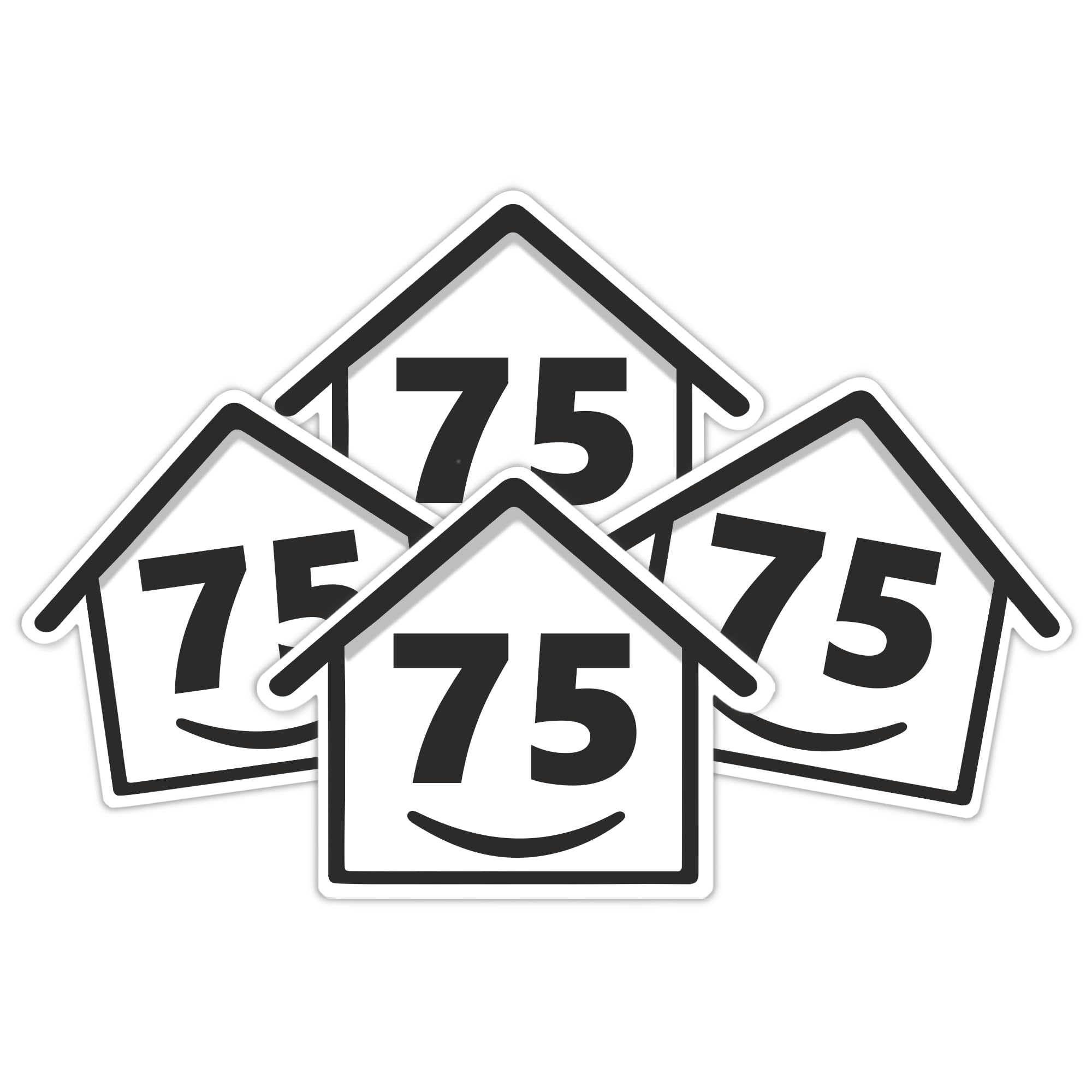 4 x Bin Numbers for Wheelie Bins, 1-99, 15cm ‘Happy House’ Design Dustbin Stickers, Easy Application Stick On Number Stickers - Weatherproof Self Adhesive Vinyl, Black (11) — view 79