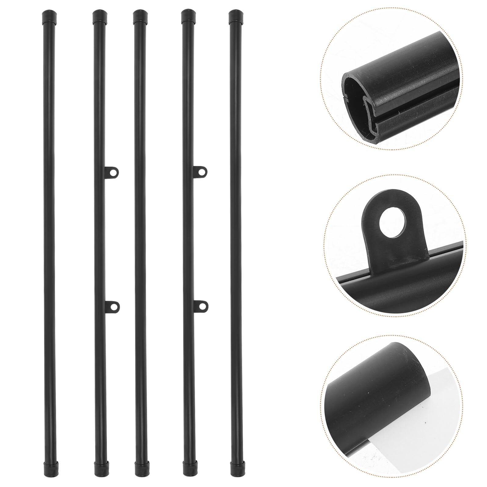 SHINEOFI Set 10 Pezzi Ganci per Poster in Abs Nero 53 Cm Tasselli e Clip per Appendere Stampe, Cornici da Parete, Opere D’arte Accessori per Appendere Poster e Pergamene Domestici