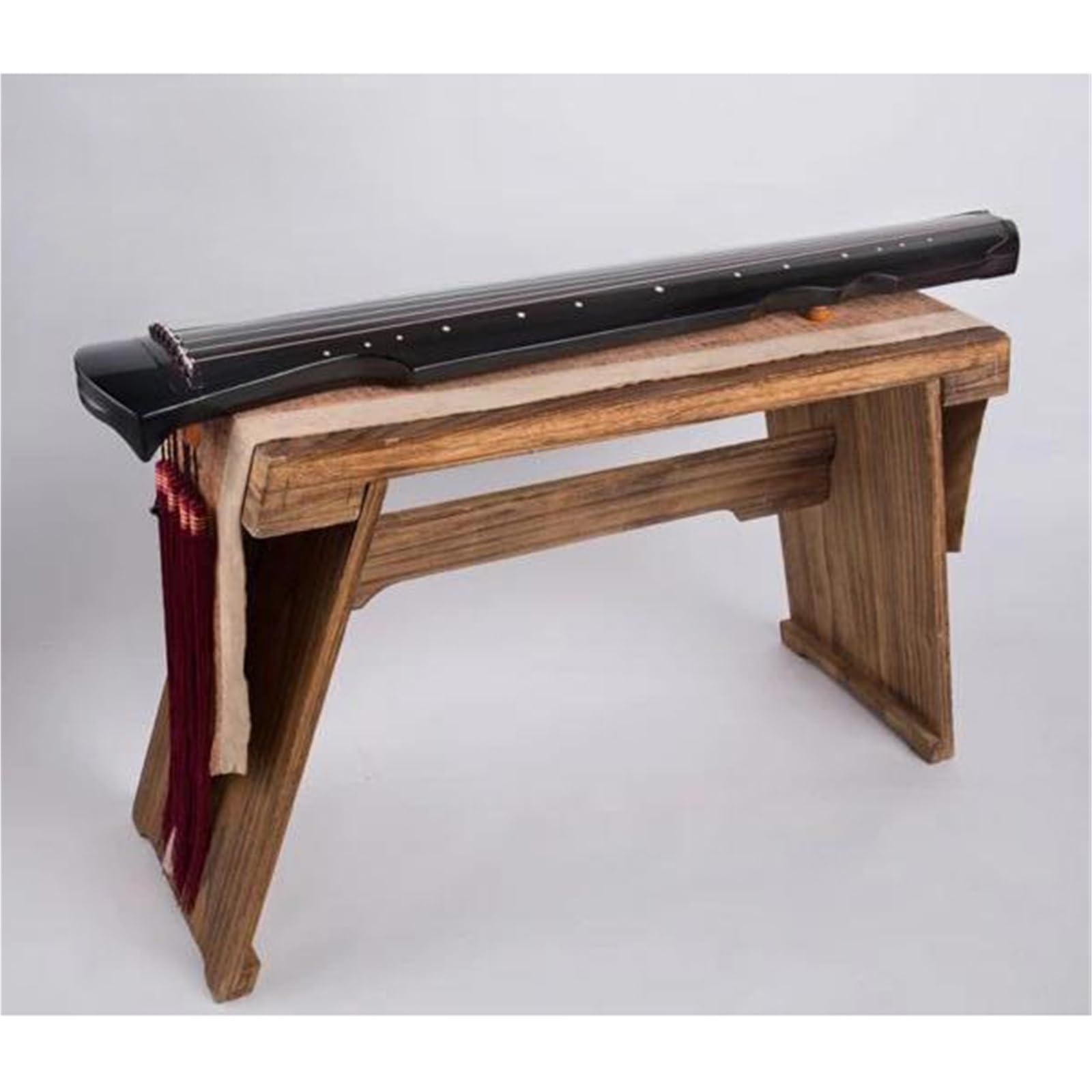 Instrument Guqin Guqin 7 Strunowy Z Drewna Paulowni Ręcznie Robiony Tradycyjny Instrument Muzyczny Dla Początkujących(Black with box)